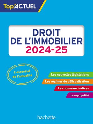 cover image of Droit de l'immobilier 2024-2025